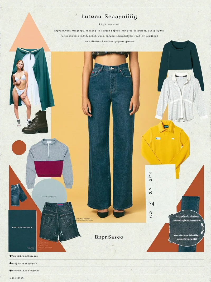 Illustration einer hochgeschnittenen, gerade geschnittenen Damenjeans in mittlerem Blau.
